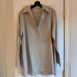 CO Long Sleeve V Neck Blouse Size XS/S 
Small stain seen on front